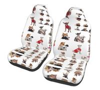 Kycvds Cute Chihuahua Pug Pattern Car Seat Covers,Automotive Comfort for Most Cars Vans Trucks SUV Seat Protector