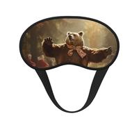 Kycvds Dancing Bear Soft Breathable Eye Mask is Suitable for Women and Men Relaxing The Zero-Pressure Night Eye Mask