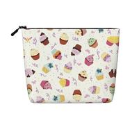Kycvds Delicious Cupcakes Small Cosmetic Bag Travel Accessories Storage Bag Cosmetic Box Birthday Gift Christmas Gift Beautiful, Black, One Size