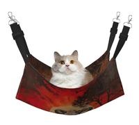 Kycvds Elephant Sunset Cat Hammock Bed for Cage Adjustable Hanging Mat for Small Animals