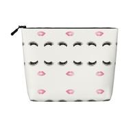 Kycvds Eyelash Lip White Small Cosmetic Bag Travel Accessories Storage Bag Cosmetic Box Birthday Gift Christmas Gift Beautiful, Black, One Size