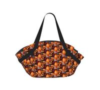 Kycvds fall pumpkin Printed Foldable Outdoor Blanket With Internal Pockets, Round 94cm Mat for Beach Lawn Outing