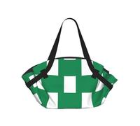 Kycvds Flag of Nigeria Printed Foldable Outdoor Blanket with Internal Pockets, Round 94cm Mat for Beach Lawn Outing