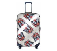 Kycvds Flower And Butterfly The Trunk Lid Is Suitable For 18-32 Inch Luggage. Customized Trunk Lid Personalized Luggage., White, Medium