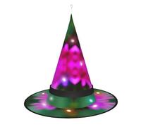 Kycvds Flowers Colorful Butterfly 1 Halloween Witch Hats Are Decorated With Lights, Which Decorate Large Halloween Party Supplies.