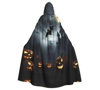 Kycvds Halloween Flying Bats 4 Renaissance Fair Robe,Adult Hooded Cloak Long Cape For Larp Medieval Cosplay Costume