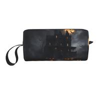 Kycvds Halloween Goth Print Zippered Organizer Bag, Travel Storage Case, Portable Cosmetic Pouch for Cosmetics, Toiletries