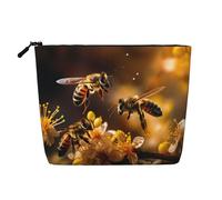 Kycvds Honeybee Small Cosmetic Bag Travel Accessories Storage Bag Cosmetic Box Birthday Gift Christmas Gift Beautiful, Black, One Size