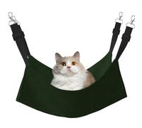 Kycvds Hunter Green Floral Petals Pattern Cat Hammock Bed for Cage Adjustable Hanging,Sleeping Resting Pad for Small Pet