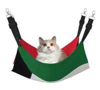 Kycvds Kuwait Flag Cat Hammock for Cage Adjustable Hanging Pet Rest Mat for Small Pets