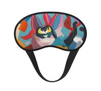 Kycvds Lovely Cartoon Cats Soft Breathable Eye Mask is Suitable for Women and Men Relaxing The Zero-Pressure Night Eye Mask