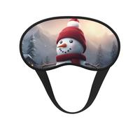 Kycvds Merry Christmas Cute Snowman 1 Soft Breathable Eye Mask is Suitable for Women and Men Relaxing The Zero-Pressure Night Eye Mask
