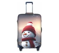 Kycvds Merry Christmas Cute Snowman 1 The Trunk Lid Is Suitable For 18-32 Inch Luggage. Customized Trunk Lid Personalized Luggage., White, Large