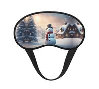 Kycvds Merry Christmas Cute Snowman Soft Breathable Eye Mask is Suitable for Women and Men Relaxing The Zero-Pressure Night Eye Mask