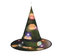 Kycvds Merry Christmas Halloween Witch Hats Are Decorated With Lights, Which Decorate Large Halloween Party Supplies.