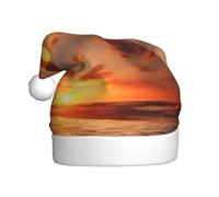 Kycvds Ocean Tide Santa Hat Holiday For Adults Unisex Velvet Comfort Extra Thicken Hat For New Year