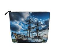Kycvds Old Pirate Ship In The Sea Small Cosmetic Bag Travel Accessories Storage Bag Cosmetic Box Birthday Gift Christmas Gift Beautiful, Black, One Size