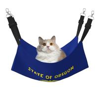 Kycvds Oregon State Flag Cat Hammock Bed for Cage Adjustable Hanging,Sleeping Resting Pad for Small Pet