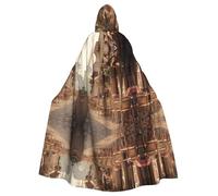 Kycvds Parisian Coffee Eiffel Tower Costume Adult Cloak With Hood Casual Hooded Robe Cloak Robe Clothing Hooded Coat Hooded Uniform