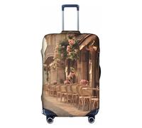 Kycvds Parisian Coffee Eiffel Tower Luggage Cover Suitcaseprotector Fits 18-32 Inch Luggage Custom Luggage Cover Personalized Suitcase