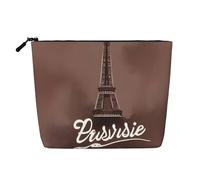 Kycvds Parisian Coffee Eiffel Tower Small Cosmetic Bag Travel Accessories Storage Bag Cosmetic Box Birthday Gift Christmas Gift Beautiful, Black, One Size