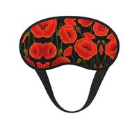 Kycvds Poppy Flowers Soft Breathable Eye Mask is Suitable for Women and Men Relaxing The Zero-Pressure Night Eye Mask