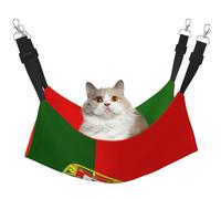 Kycvds Portuguese Flag Cat Hammock for Cage Adjustable Hanging Sleeping Rest Pad for Small Pets