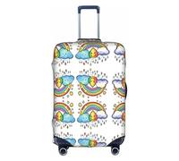 Kycvds Rainbow Clouds Raindrop 1 The Trunk Lid Is Suitable For 18-32 Inch Luggage. Customized Trunk Lid Personalized Luggage.