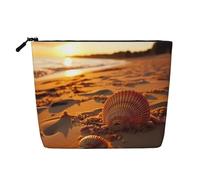 Kycvds Seashells Starfish Small Cosmetic Bag Travel Accessories Storage Bag Cosmetic Box Birthday Gift Christmas Gift Beautiful, Black, One Size