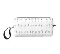 Kycvds Sign Language Alphabet Print Zippered Organizer Bag, Travel Storage Case, Portable Cosmetic Pouch for Cosmetics, Toiletries