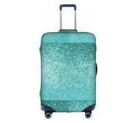 Kycvds Small Dot Tiles Shape Printing Suitcase Cover, Stretchable Suitcase Cover For Travel Business, Fixing Buckle,Handle Holes, White, XL