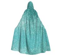 Kycvds Small Dot Tiles Shape Renaissance Fair Robe,Adult Hooded Cloak Long Cape For Larp Medieval Cosplay Costume