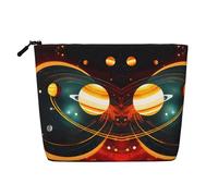 Kycvds Solar System Jupiter Saturn Small Cosmetic Bag Travel Accessories Storage Bag Cosmetic Box Birthday Gift Christmas Gift Beautiful, Black, One Size
