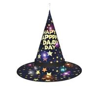 Kycvds Stars And Happy Fathers Day Halloween Witch Hats Are Decorated With Lights, Which Decorate Large Halloween Party Supplies.