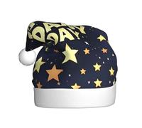 Kycvds Stars And Happy Fathers Day Santa Hat Holiday For Adults Unisex Velvet Comfort Extra Thicken Hat For New Year