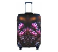Kycvds Striped Flower Butterfly Luggage Cover Suitcaseprotector Fits 18-32 Inch Luggage Custom Luggage Cover Personalized Suitcase