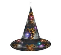 Kycvds Sunflower Halloween Skull Halloween Witch Hats Are Decorated With Lights, Which Decorate Large Halloween Party Supplies.