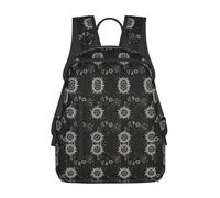 Kycvds Supernatural Symbols Black Printing Lightweight Backpack,Packable Backpack,Travel Backpack,Laptop Women Daypack, Black, One Size
