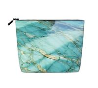 Kycvds Teal And Gold Marble Small Cosmetic Bag Travel Accessories Storage Bag Cosmetic Box Birthday Gift Christmas Gift Beautiful, Black, One Size