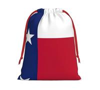 Kycvds Texas State Flag Printing Drawstring Gift Bag With Red Ribbon Closure,15.8x20.9 In For Christmas For Adults Festival Use