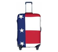 Kycvds Texas State Flag Printing Suitcase Cover, Stretchable Suitcase Cover For Travel Business, Fixing Buckle,Handle Holes, White, M