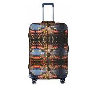 Kycvds Tokyo City Luggage Cover Suitcaseprotector Fits 18-32 Inch Luggage Custom Luggage Cover Personalized Suitcase, White, X-Large