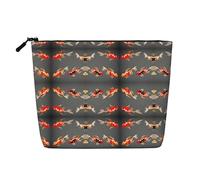 Kycvds Traditional Koi Carps With Spots Small Cosmetic Bag Travel Accessories Storage Bag Cosmetic Box Birthday Gift Christmas Gift Beautiful, Black, One Size