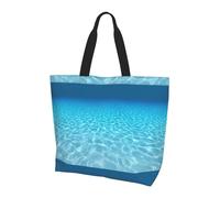 Kycvds Tranquil Underwater Scenery Large Tote Bag For Women, Durable Shoulder Bag With All-Over Print, Reusable Shopping Handbag For Work Travel
