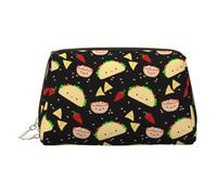 Kycvds Tuesday Party Toiletry Cosmetics Bag, Portable Travel Cosmetic Makeup Bag,Pvc Leather,With Compartments, Gold, One Size