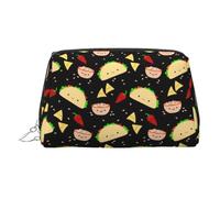 Kycvds Tuesday Party Toiletry Cosmetics Bag, Portable Travel Cosmetic Makeup Bag,Pvc Leather,With Compartments, Silver, One Size