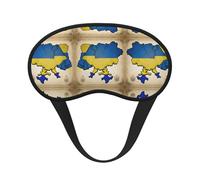 Kycvds Ukraine Topographic Map Soft Breathable Eye Mask is Suitable for Women and Men Relaxing The Zero-Pressure Night Eye Mask