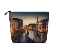 Kycvds Venice Night Small Cosmetic Bag Travel Accessories Storage Bag Cosmetic Box Birthday Gift Christmas Gift Beautiful, Black, One Size