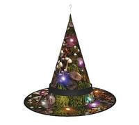Kycvds Wild Mushroom Halloween Witch Hats Are Decorated With Lights, Which Decorate Large Halloween Party Supplies.