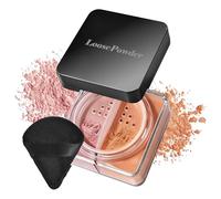 KYDA 2 Colors Baking Setting Powder Brightening & Blurring Loose, Oil-Control & Long-Lasting Blurring Face Powder, Lightweight Soft-focus Finish, Skin Correcting Makeup included Puff, Pink Pumpkin